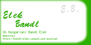 elek bandl business card
